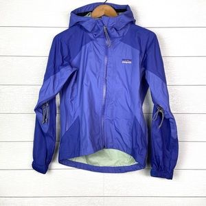 PATAGONIA Rain Jacket Hooded Purple Vintage Retro XS Outdoor Weather Water